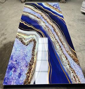 <strong>3D</strong> Digital <strong>Printing</strong> Wall Panel Customized PVC Marble Sheet for TV <strong>Background</strong> - Product Image 5