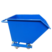 Bacs à déchets en acier robustes de grande capacité pour chariot élévateur, benne basculante, pour ferraille, acier, moteur, pompe