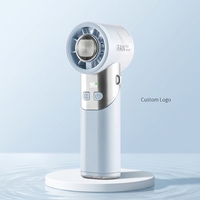 Ventilateur de refroidissement multifonctionnel 3600mAh, 100 vitesses, tête rotative pliable, lumière LED, moteur sans balais, ventilateur personnel portable