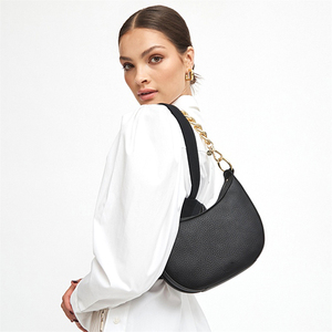 <span class=keywords><strong>Bolso</strong></span> Hobo con cadenas de Metal para mujer, bandolera de hombro con forma de media luna - Product Image 3