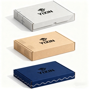 Scatola per Spedizioni Pieghevole in Cartone Ondulato Riciclato con Logo Personalizzato, Fustellata e con Chiusura Magnetica - Product Image 1