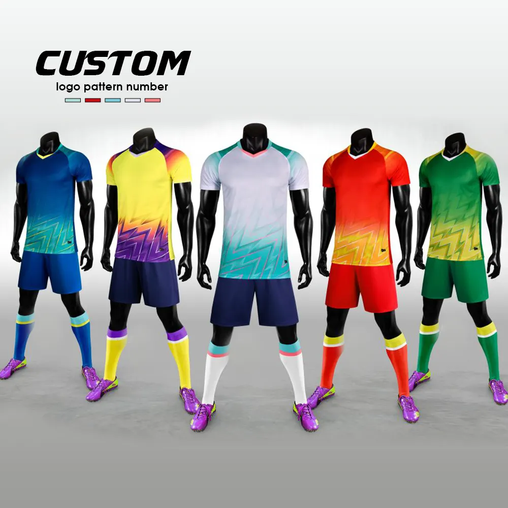 Đội Câu lạc bộ chất lượng cao tùy chỉnh thăng hoa bóng đá mặc Kit áo bóng đá cho nam giới Bộ dụng cụ bóng đá toàn bộ bóng đá chàng trai đồng phục