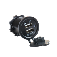 Chargeur double port 3.1A 2.1A pour bus, bateau, marine, voiture, prise USB 12V