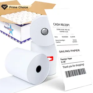 Rouleaux de papier thermique pour machine POS/ATM, rouleau de papier thermique, 57x40 80x80 3 1/8x230, 1 pièce