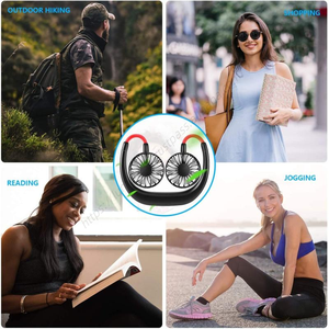 Ventilador de Cuello Mini Recargable Portátil de Moda para Exteriores con Luz, Garantía de Calidad 2023, Venta al Por Mayor - Product Image 5