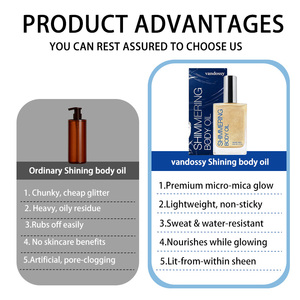 Produits les plus vendus aux États-Unis en stock : <span class=keywords><strong>Huile</strong></span> <span class=keywords><strong>bronzante</strong></span> illuminatrice et <span class=keywords><strong>huile</strong></span> hydratante scintillante pour le corps et le visage, couleur bronze - Product Image 2