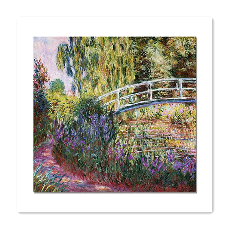 สะพานญี่ปุ่น Claude Monet การทำสำเนาภาพสีน้ำมันที่มีชื่อเสียง