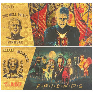 Billet de banque en plastique plaqué or à thème de <span class=keywords><strong>film</strong></span> <span class=keywords><strong>d</strong></span>'<span class=keywords><strong>horreur</strong></span> personnalisé, souvenir, billet de banque en polymère - Product Image 6