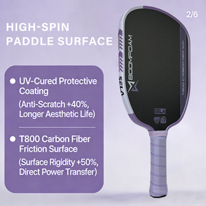 Raquettes de pickleball SELA T800 en fibre de carbone avec surface de friction rugueuse, bord en EVA GEN5 et noyau BoomFoam ultra-puissant - Product Image 2