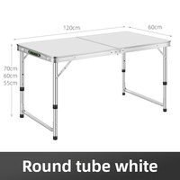 Table de camping pliante en aluminium légère et portable de 1,2 m, table de pique-nique de 4 pieds, mobilier d'extérieur à usage général, design moderne, 2 places