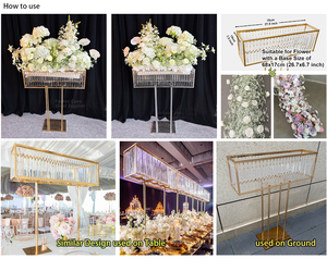 Soporte <span class=keywords><strong>de</strong></span> Flores Rectangular Desmontable <span class=keywords><strong>para</strong></span> Boda, Centro <span class=keywords><strong>de</strong></span> <span class=keywords><strong>Mesa</strong></span> con Colgante <span class=keywords><strong>de</strong></span> Cristal Acrílico <span class=keywords><strong>para</strong></span> Decoración <span class=keywords><strong>de</strong></span> <span class=keywords><strong>Mesa</strong></span> <span class=keywords><strong>de</strong></span> Boda, Bajo Costo <span class=keywords><strong>de</strong></span> Envío - Product Image 3