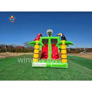 Custom Factory Wholesale Mini 6m PVC Inflatable Dry <b>Slide</b> Single Lane <b>Animal</b> Fruit Theme for Home School Outdoor Indoor Use - Product Image 1