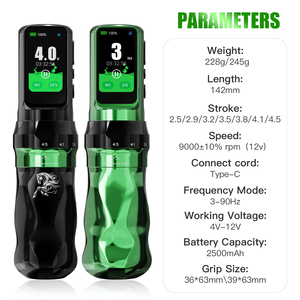 Dragonhawk Fold Pro Anno del Cavallo Macchinetta per Tatuaggi Elettrica Wireless Regolabile 2.5-4.5mm per Tatuatori Professionisti - Product Image 4