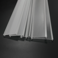 Diffuseur linéaire LED micro-prismatique en PMMA acrylique moderne Bming, avec motif en relief, anti-éblouissement, taille personnalisée