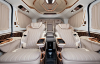 Kit intérieur de luxe pour yacht en bois Mercedes Vito V-Class W447, tableau de bord à double écran, sièges VIP, table, toit étoilé, OEM d'usine