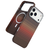 Étui de téléphone de luxe à motif fibre de carbone pour iPhone 17 16 15 Pro Max, compatible avec la recharge magnétique sans fil, coque antichoc