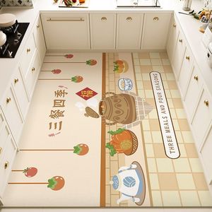 Tapete de Cocina de PVC con Estampado de Animales de Dibujos Animados, Rectangular, Antideslizante, Impermeable, para Interiores, Cobertura Total, Resistente al Aceite - Product Image 3