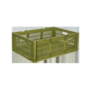 ลังพลาสติกพับได้ HMTPC สีเขียว ขนาด 40x30x20 ซม. สำหรับจัดเก็บและขนส่ง - Product Image 4