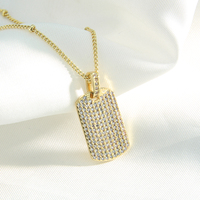 Collier ras du cou en acier inoxydable plaqué or avec pendentif lettre carrée, accessoires de bijoux délicats, vente en gros