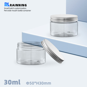 30Ml Vòng Pet Nhựa Jar Mỹ Phẩm Container Cho Tóc <span class=keywords><strong>Wax</strong></span> Bao Bì Với Nắp Màu Đen - Product Image 1