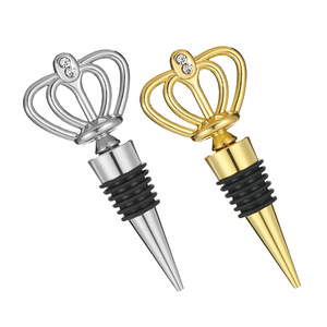 Creative <b>Wine</b> Bottle Stopper Gold And Silver Zinc Alloy Crown Design For Preservation Sealing Parties Weddings - Product Image 3