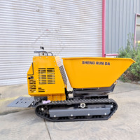 Mini tombereau sur chenilles à vente chaude, 1200 kg, tombereau de chantier pour jardin et ferme, certifié CE/EPA, chargeuse sur chenilles pour les industries de la construction