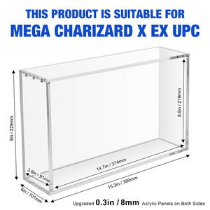 Estuche Protector <span class=keywords><strong>de</strong></span> Colección <span class=keywords><strong>Ultra</strong></span> <span class=keywords><strong>Premium</strong></span> para <span class=keywords><strong>Caja</strong></span> <span class=keywords><strong>de</strong></span> Exhibición <span class=keywords><strong>de</strong></span> Acrílico <span class=keywords><strong>de</strong></span> 8+5 mm Personalizado <span class=keywords><strong>de</strong></span> Fábrica para Pokémon Mega <span class=keywords><strong>Charizard</strong></span> X EX UPC - Product Image 2