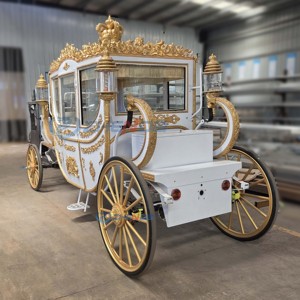 Charrette à chevaux royale blanche pour mariage, chariot de tourisme mobile, carrosse de <span class=keywords><strong>Cendrillon</strong></span> à vendre, charrettes de <span class=keywords><strong>Cendrillon</strong></span> blanches - Product Image 1