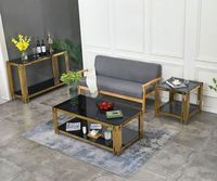 Petit salon simple appartement spécial maison thé créatif, table basse en forme de côté/
