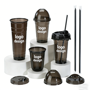 Vasos de Plástico para Bebidas Frías, Café, Cerveza para Llevar, Smoothies, con Logotipo Personalizado, 98 mm, 8oz, 9oz, 10oz, 12oz, 16oz, 20oz, 24oz - Product Image 1