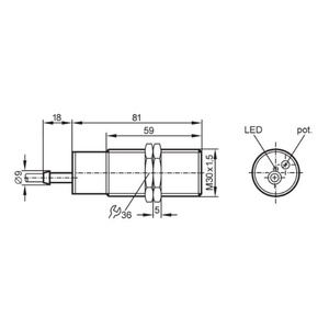 Sensore fotoelettrico di prossimità KI-2015-BBOA/NI nuovo M30 sensore capacitivo KI0020 - Product Image 2