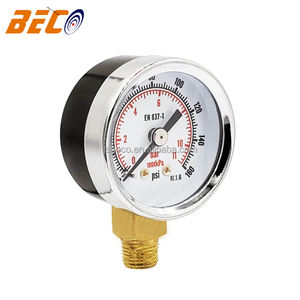 하이 퀄리티 40mm 압력 게이지 1.5 인치 물 펌프 용 내구성 7bar 바닥 마운트 압력계 - Product Image 2