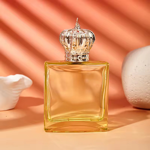 Square Transparent Grey Glass Perfume <b>Bottle</b> 50ml/100ml <b>Empty</b> Packaging Clear with Crimp <b>Spray</b> for Cosmetics Serum Box Packed - Product Image 4