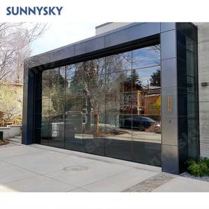 Sunnysky 16X8 Tùy Chỉnh Thông Minh Tự Động Cắt Cách Điện Cửa Nhà Để Xe Nhà Để Xe Nghiêng Lên Cán Cửa Nhôm Kính Cửa Nhà Để Xe - Product Image 1