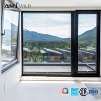 Ventanas Abatibles y Giratorias de Aluminio con Rotura de Puente Térmico y Doble Acristalamiento Grande para Villas, Eficiencia Energética NFRC AMJ