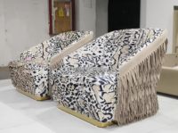 Canapé simple de haute qualité avec motif léopard canapé paresseux en cuir de qualité personnalisable pour application de villa