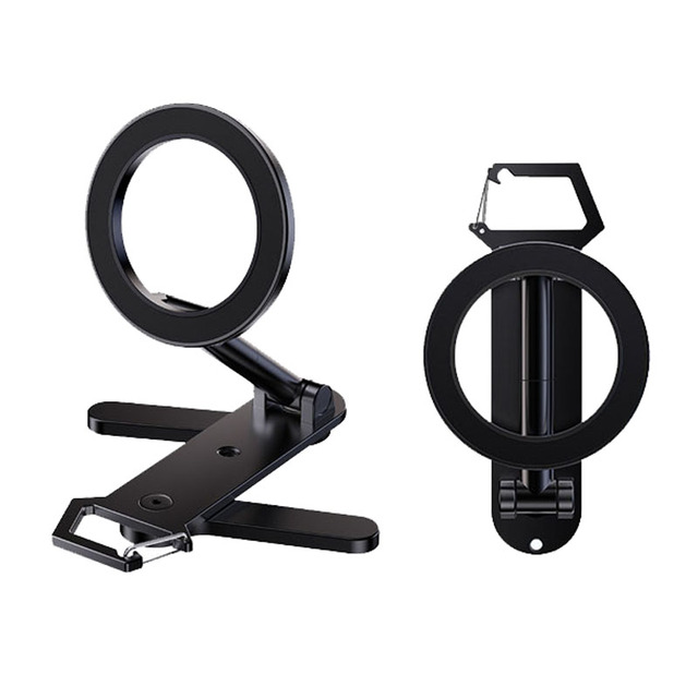 Portable N62 Super Strong Magnetic Foldable Travel Phone Holder for Tripod Desk Car & Outdoor Use-Universal Selfie Fitness Stand