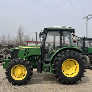 Tractor usado 95hp John deere, maquinaria agrícola, rueda de buena calidad, tractor compacto, repuestos de neumáticos de arroz