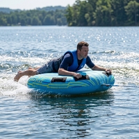 Bouée de ski nautique gonflable en PVC Warp Speed, sans corde, pour bateau, capacité 2 personnes, jusqu'à 100 kg, pour homme
