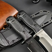 Couteau de chasse à lame fixe en acier D2, manche en nylon et fibre de verre, pour camping et bushcraft, vente en gros, personnalisable, OEM, fait main, ensemble de couteaux
