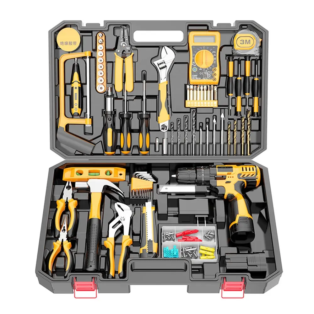 Professional Home Tool Set Combo Set Durable Home Repair Wholesale Kit Set Multifunctional household hardware kit for electricia