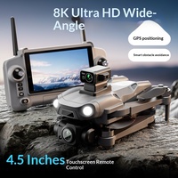 Drone GPS M24 avec caméra 8K, retour automatique à la base, écran FPV, télécommande, quadricoptère pliable sans balais pour adultes et débutants