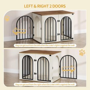 Cross-border best-selling indoor wooden dog house for <b>medium</b> and large pet dogs, spacious double-door, suitable for all seasons. - Product Image 2