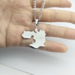 Collana con Ciondolo Mappa dell'Oromia in Acciaio Inossidabile all'Ingrosso, Gioiello con Catena Mappa Oromo, Regalo - Product Image 4