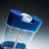 Tube de déodorant solide en plastique transparent bleu de 75 ml, à mécanisme rotatif, pour anti-transpirant solide et baume à lèvres - Vente en gros
