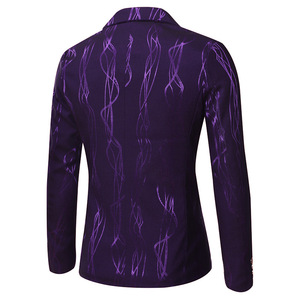 <strong>Mens</strong> Blazer 2024 Spring and <strong>Summer</strong> New Style <strong>Men's</strong> High-quality Fashionable Bright Printing Slim <strong>Men</strong> Suit <strong>Jacket</strong> - Product Image 3
