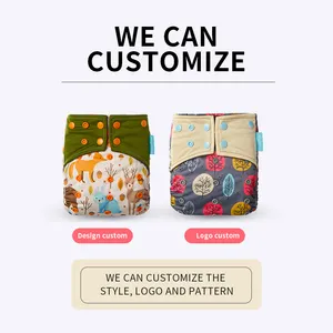 Happy Flute Tã Vải Than Tre Một Kích Cỡ Kèm Chèn Tã Vải Cỡ Điều Chỉnh Được Cho Bé - Product Image 5