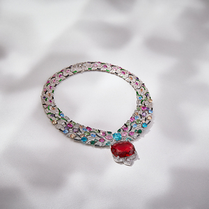 <span class=keywords><strong>Collana</strong></span> di <span class=keywords><strong>Gioielli</strong></span> da Sposa Vintage di Alta Gamma con Ciondolo <span class=keywords><strong>Rubino</strong></span> Colorato di Grandi Carati, Catena per Abito da Sera, Splendida e Vistosa - Product Image 5