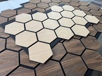 Panneaux acoustiques hexagonaux en bois de haute qualité, placage acoustique en bois, placage PVC, panneaux acoustiques hexagonaux en bois, installation facile, bricolage, Akupanels