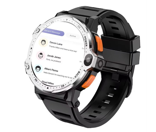 4G GPS Smartwatch with SIM Support GPS Navigation & Sleep Tracker IP67 Waterproof TFT Display Fashion Sport Design for Men Women